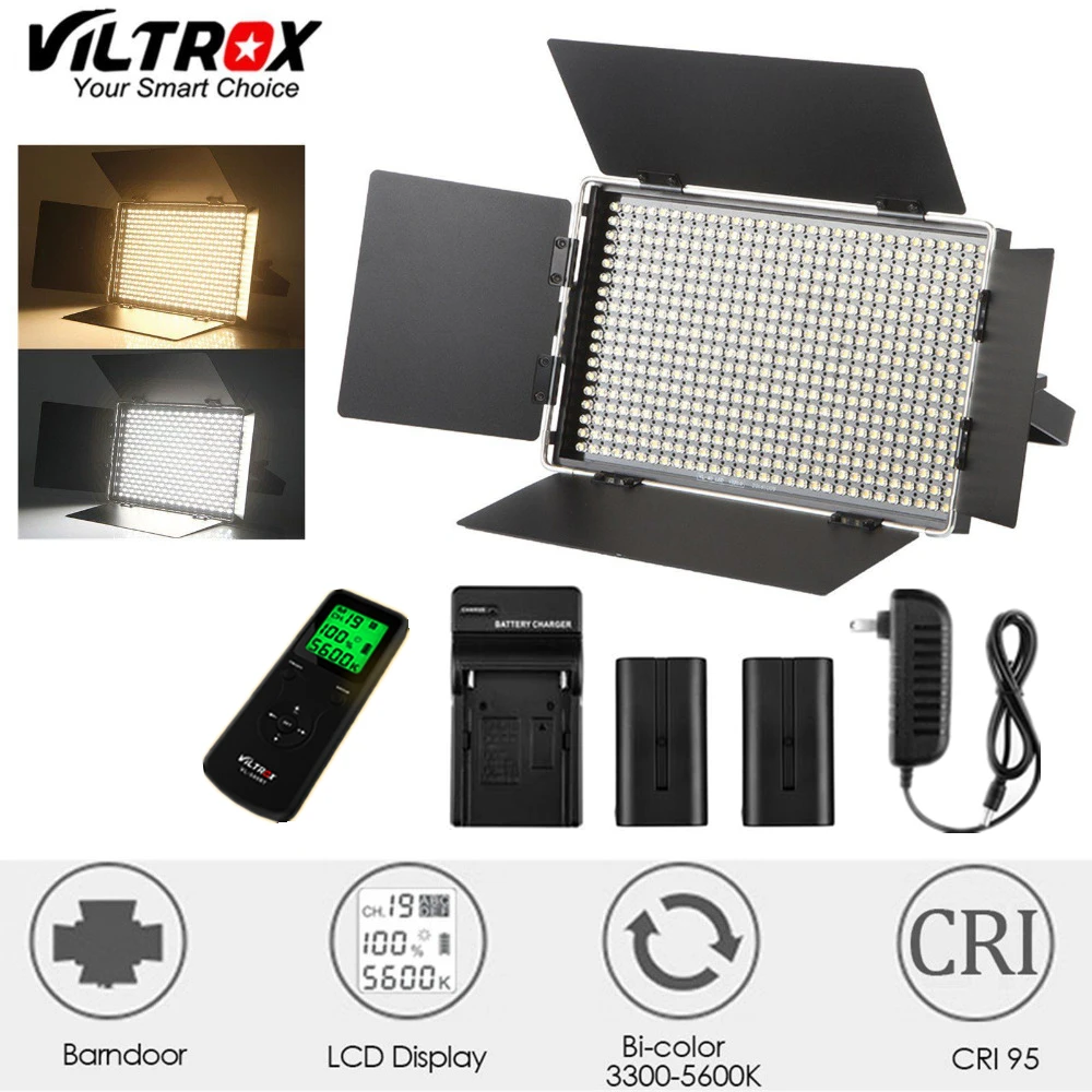 Viltrox VL 40T LED Макросъемка видео интервью 3300 5600K фото лампа + DC адаптер зарядное