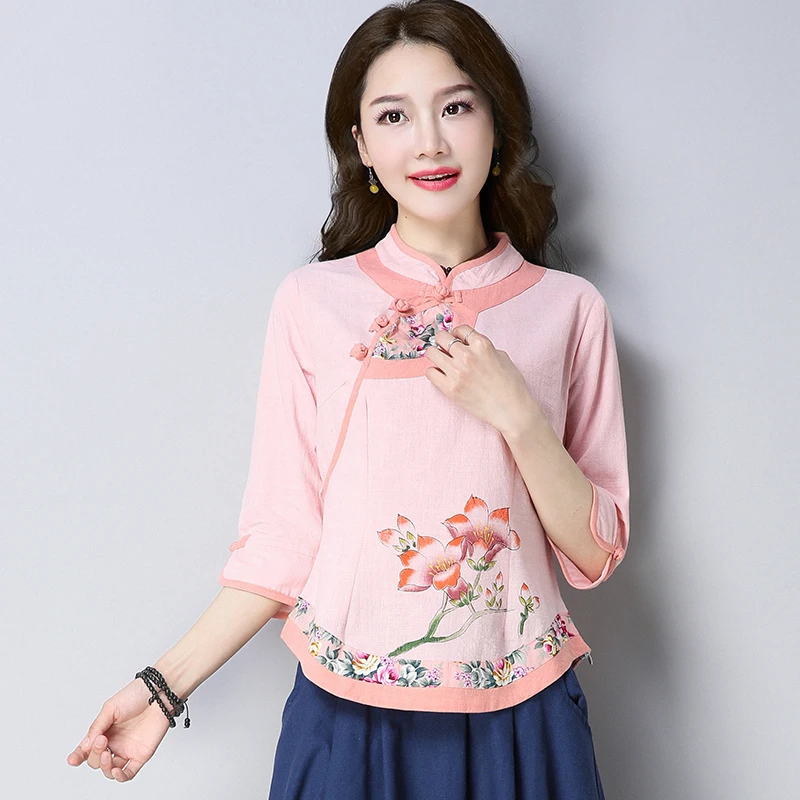 

2019 hanfu national costume tops ancient chinese hanfu women chinese top traditional women chinese style shirt woman