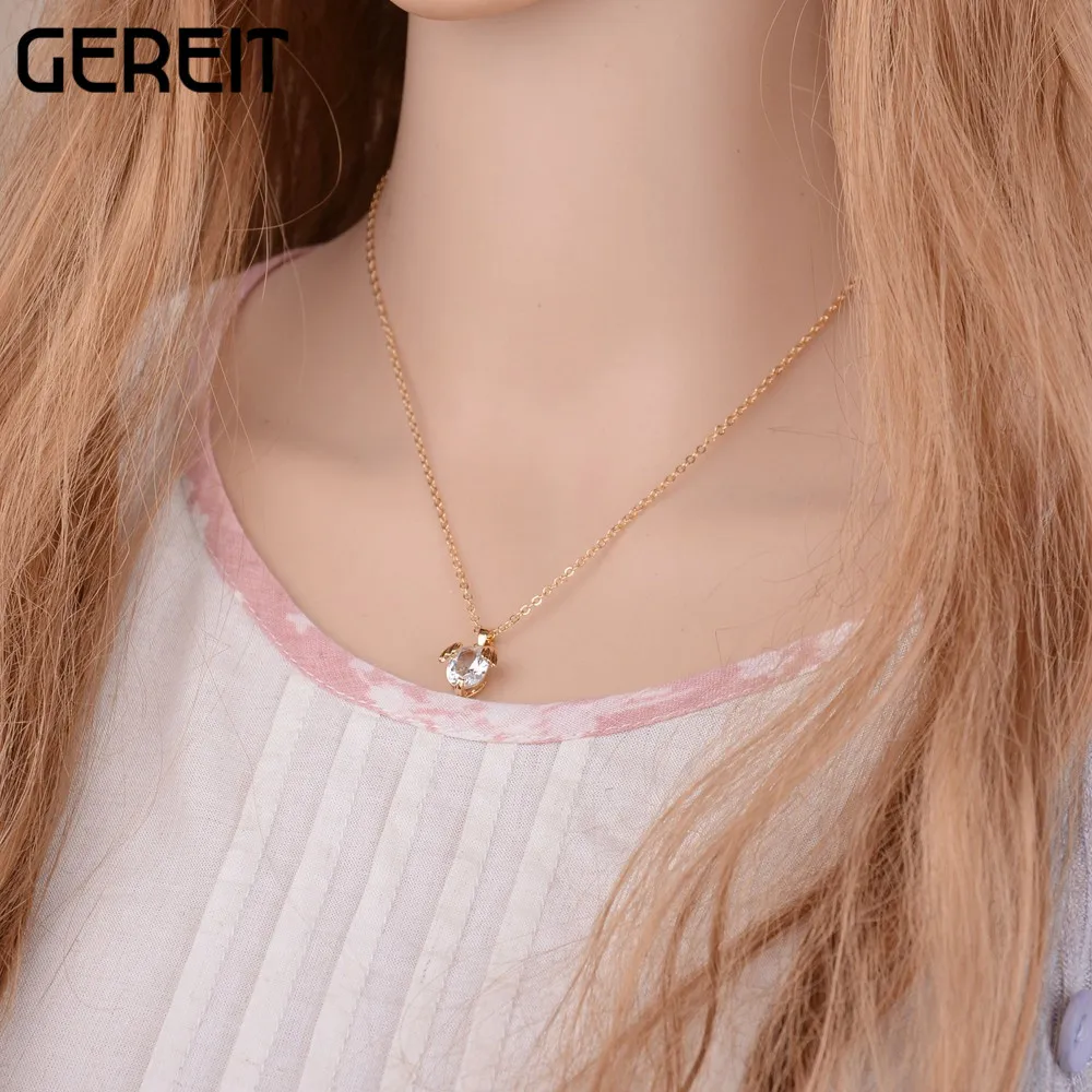 Romantic Rhinestone Pendant Necklaces 