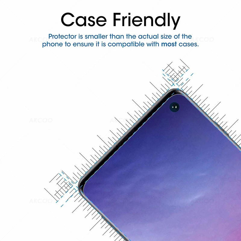 Tanie Akcoo S10 ochraniacz ekranu ze szkła hartowanego z dużym lampa UV do Samsung Galaxy S8 9 10 Plus UV szkło dla uwaga 8 9 10 Plus szkło