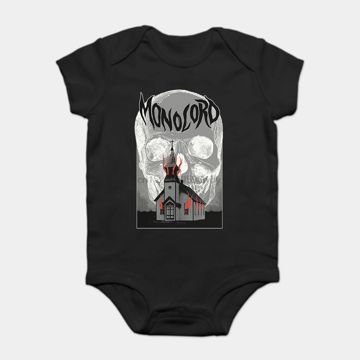 

Baby Onesie Baby Bodysuits kid t shirt Funny Cool Monolord Burning Church