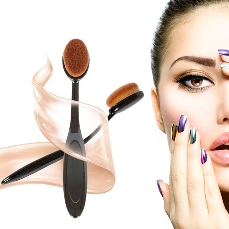 

1Pcs Women Professional Liquid Foundation Makeup Brush Toothbrush Brush Curve Sculpting Brush For Lady Girls Makeup Tool