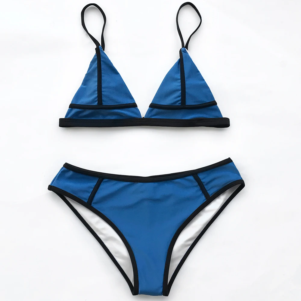 Cupshe Back To Childhood Triangle Bikini Set Summer Swimsuit Beach