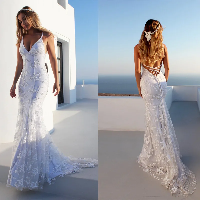 

2019 New Summer Celebrity Party Dress Women Sexy White Spaghetti Strap V Neck Dresses