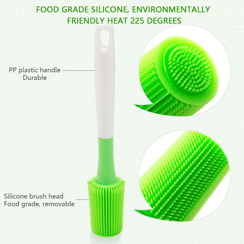Многофункциональная силиконовая щетка для чистки с длинной ручкой, щетка для мытья, креативные щетки для бутылок с длинной ручкой, инструменты для очистки