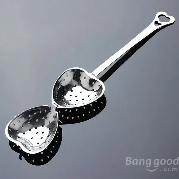 New Hot sale discount Stainless steel Heart Shaped Tea Infuser Strainer Filter Spoon promotion