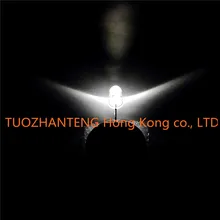 100 шт./упак. 5 мм светодиодный светильник белый Ультра-яркая подсветка с 15000MCD лампа диоды для подавления переходных скачков напряжения