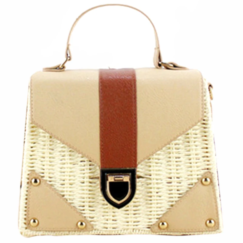 

Bohemian Straw Bags For Women Beach Handbags Summer Vintage Rattan Bag Handmade Kintted Crossbody Bag