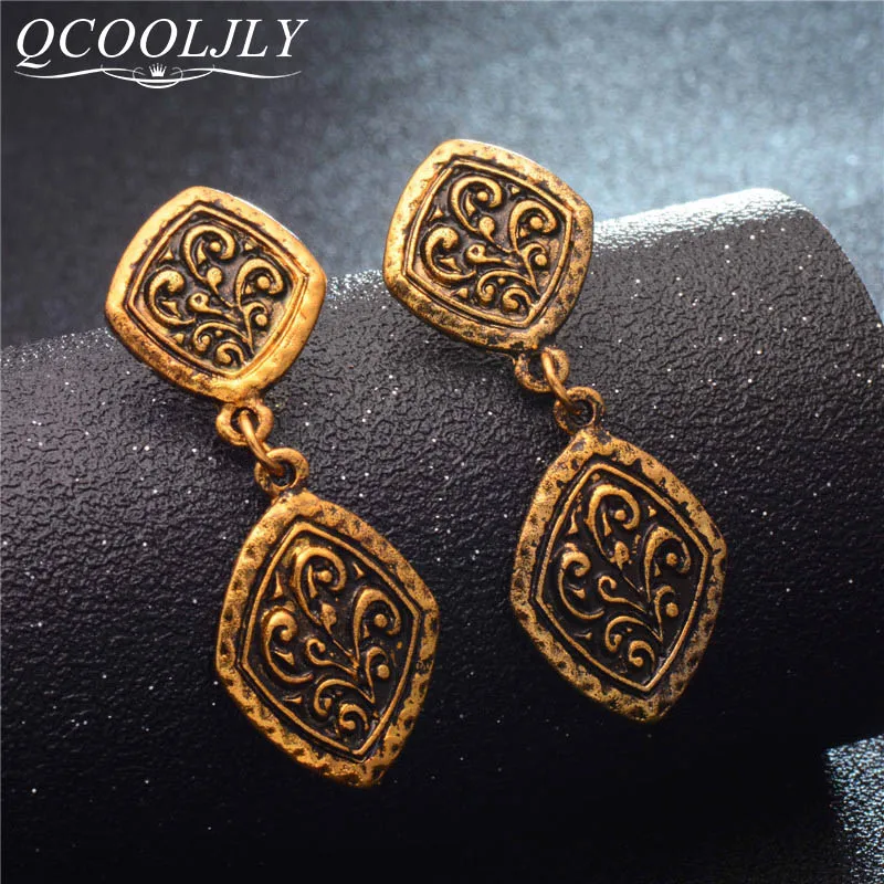 QCOOLJLY Новинка в старинном стиле латунные золотистые декоративные круглая обруч