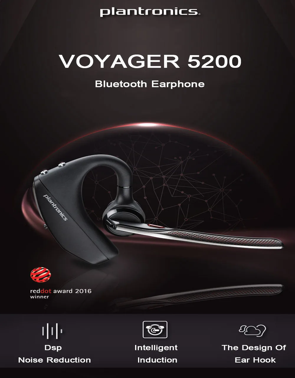 Plantronics Voyager 5240 ワイヤレスヘッドセット Plantronics