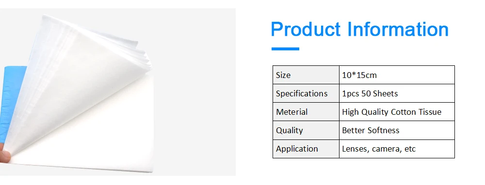 WaveTopSign Оптика Объектив ткань чистая бумага мягкие чистящие салфетки буклет для Камеры Микроскоп лазерный фильтр стекло 1 шт. 50 листов