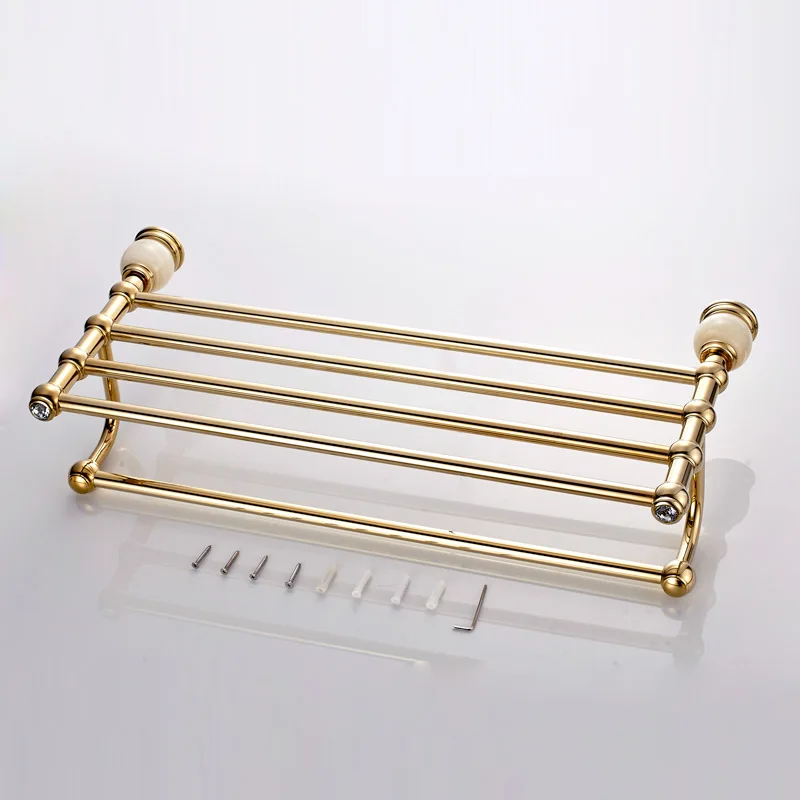 Золотая Роскошная вешалка для полотенец Jieshalang медная Европейская аксессуары