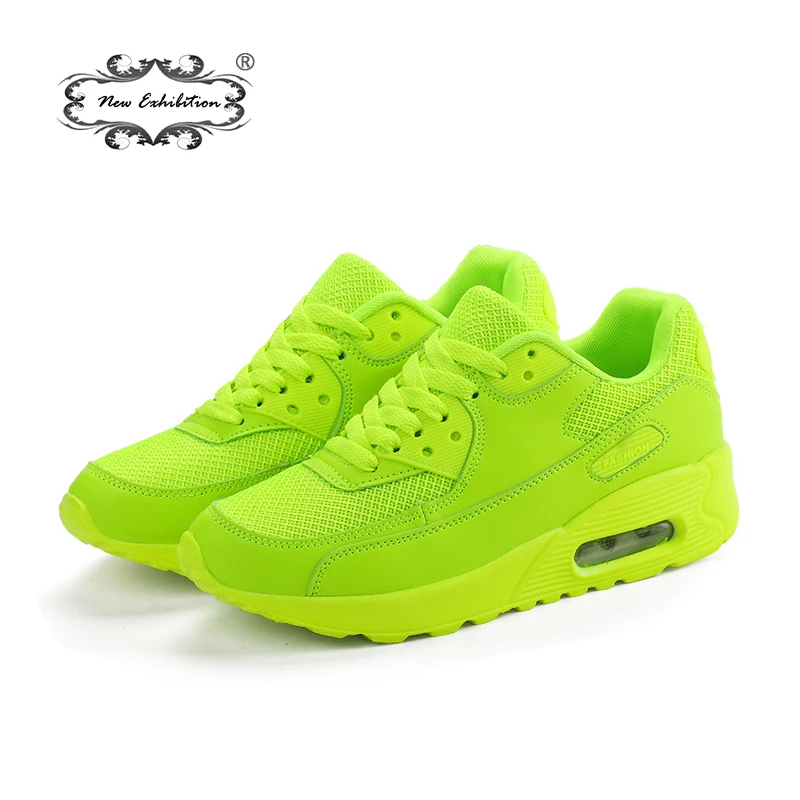

New Exhibition Spring Autumn Breathable Mesh Women Shoes increasing air Cushion sneakers Lace-up Lightweight fashion shoes woman