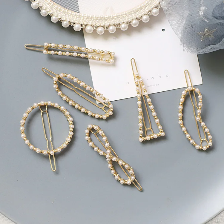 

Korean Design Barrette Hair Clip Pearl Hairpins For Women Girls Hairpins With Pearls Hair Jewelry Wedding Accessories