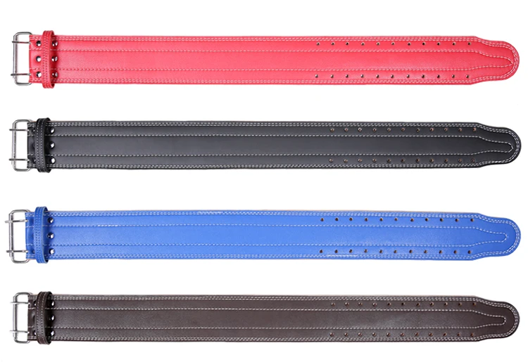 

Popular Weight Lifting Belt High Quality Leather Gym Belt Fitness Equipment Wide Back Support Pink