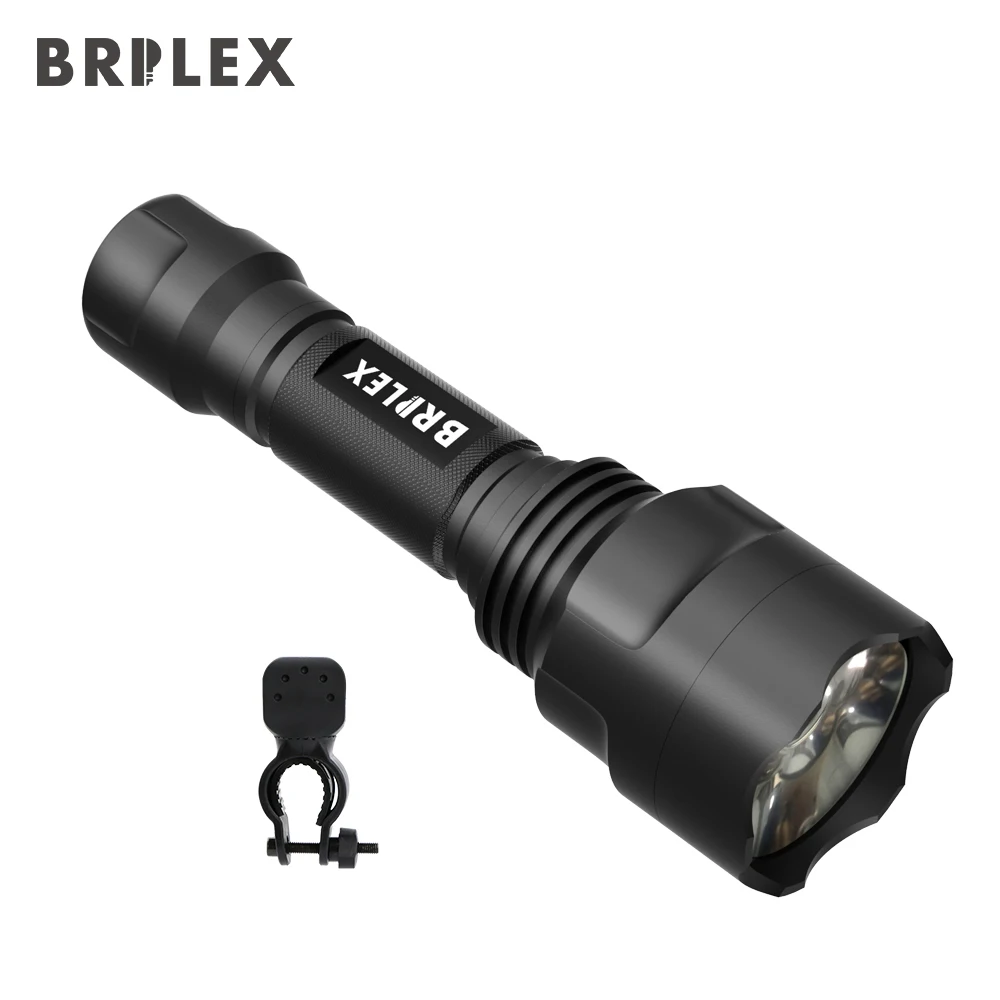 BRILEX Фонарик светодиодный тактический фонарик факела черный 5 режимов освещения