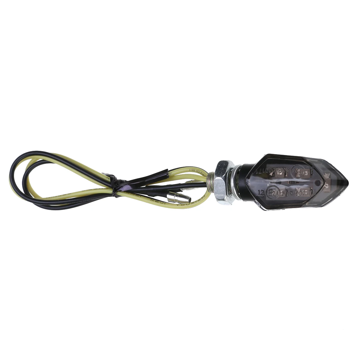 For Suzuki For Kawasaki 4PCS Mini Motorcycle Smoke Lens Turn Signal Light 5LED 12V Amber Blinker Indicator Lamp Two Wire Mayitr