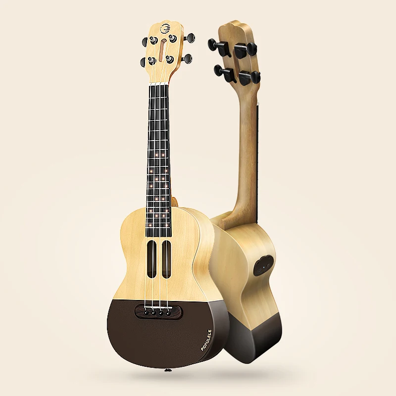 

Populele U1 Smart Acoustic Electric Guitar Ukulele Bluetooth 23 Inch APP Phone Soprano Ukulele Guitar for Beginners 4 Strings