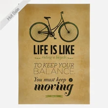 Afiche de bicicleta de papel Kraft clásico de estilo antiguo, carteles Retro para pared, adhesivo para sala, Bar, cafetería, pintura decorativa, BF-014 de 42x30cm