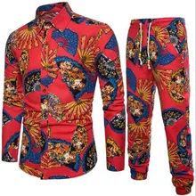 Европейский и американский этнический стиль Национальный ветер печати куртка+ цветочные брюки костюм высокое качество хлопок и лен досуг костюм