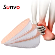 Sunvo, увеличивающие рост, полуботинки для обуви для мужчин и женщин, стельки, увеличивающие рост, силиконовые гелевые подпяточники, увеличивающие рост