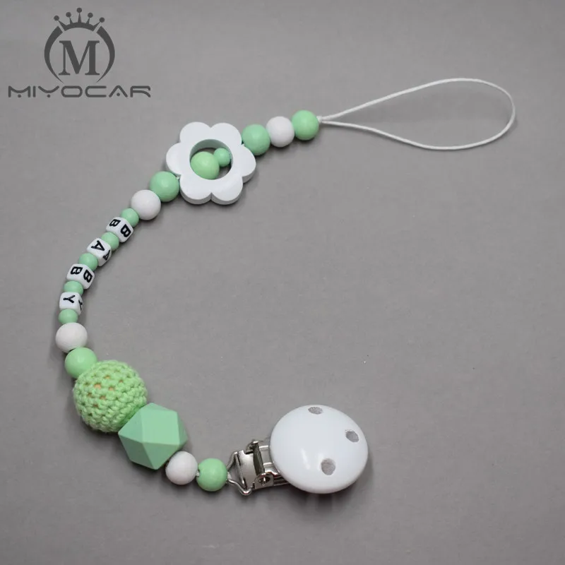 MIYOCAR ручной работы деревянный зажим зеленая коляска игрушка цепь для коляски