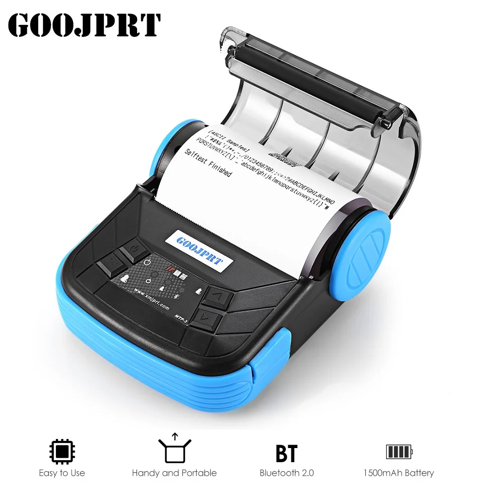 

GOOJPRT Printer MTP-3 Portable Thermal Exquisite Lightweight Design 80mm Support Android POS Multilanguage Bluetooth Supermarket