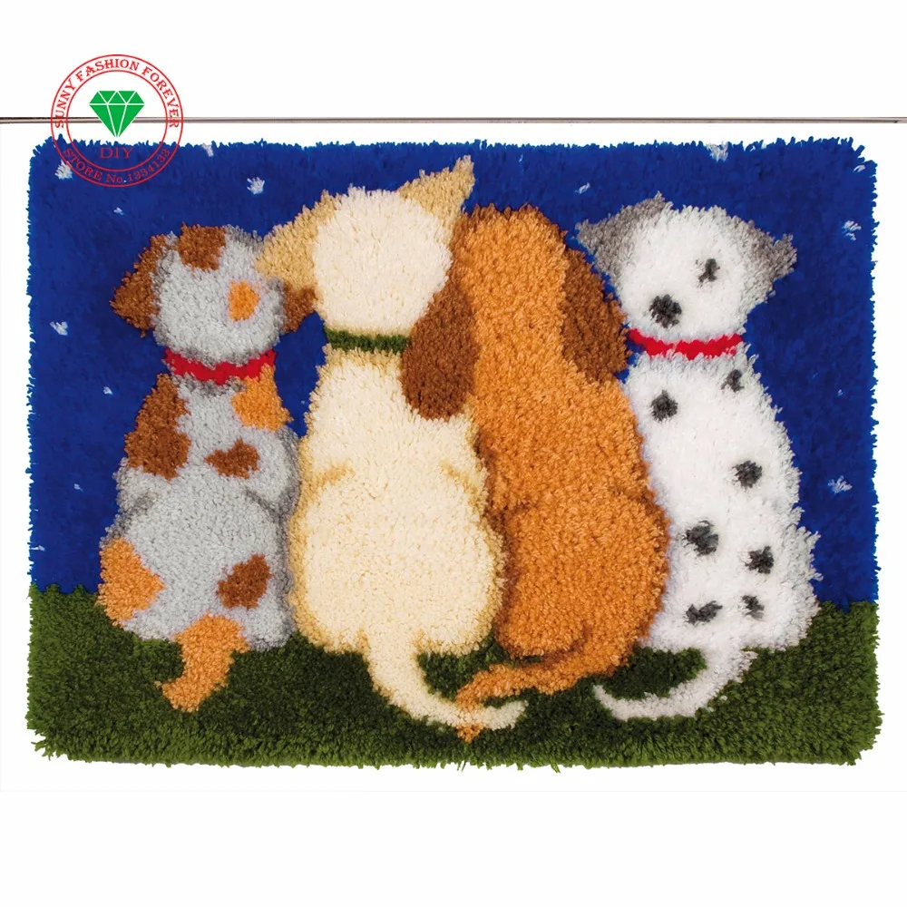 DIY Needlework Latch hook rug kits Carpet embroidery Handmade carpet Threads for embroidery yarn