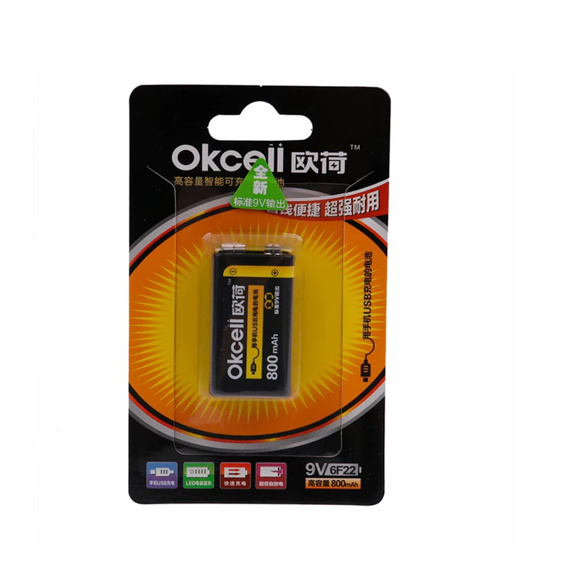 Liitokala 9 V/6F22 800mAh USB литий ионная аккумуляторная батарея Портативный Micro с дисплеем
