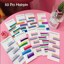 50/20 шт. Конфеты цветная шпилька Бобби шпильки волос заколка головные уборы для женщин обувь девочек