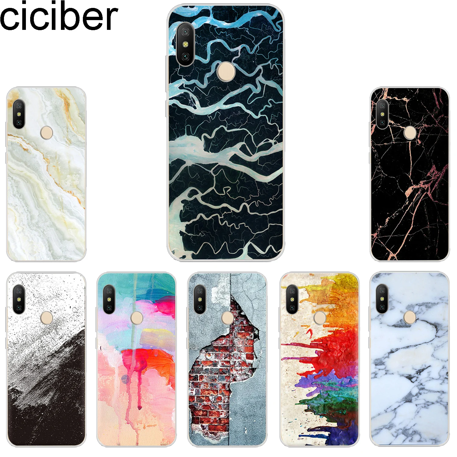 

ciciber Phone Case for Xiaomi Redmi Note 7 6 5 5A 4 4X 3 Pro Soft TPU Back Cover for Redmi S2 5Plus 6A 4A 3S Y1 Lite 6Pro Marble