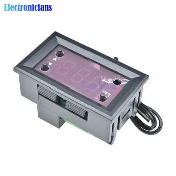 

W1218 DC 12V Thermostat Module Digital Display Temperature Controller Blue Display Waterproof Sensor -20~100 Degree