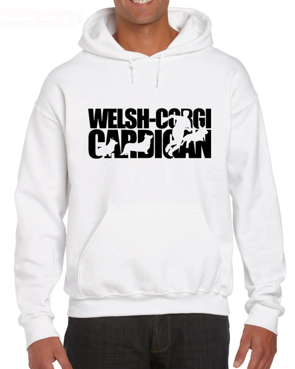 Print Round Neck Man THS Hund WELSH CORGI CARDIGAN Hunde Sport Agility THS Siviwonde Hoodies Sweatshirt