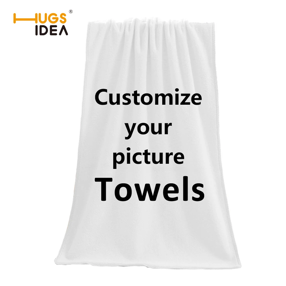 

Customize Your Image Bathroom Bath Towel Soft Microfiber Beach Towels for Women Large Men Absorbent Swimming Towel Blanket