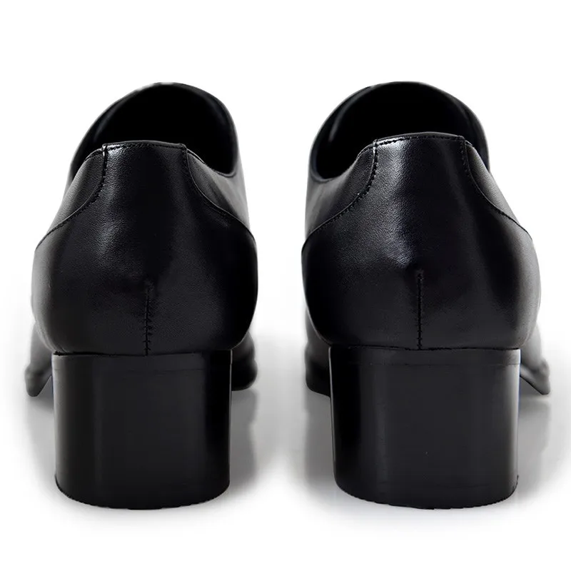Habillées Luxe Décontracté Bottine D'affaires Chaussures Black Bottes Éclair Marque Nouveau De Pour Bout Cuir Rond Fermeture VéritableHomme En Mode pqSMzUVG