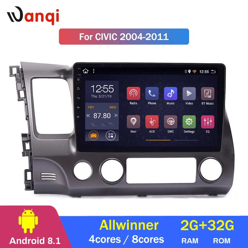 Flash Deal 2G RAM 32G ROM 10.1inch Car Audio Player For Honda civic 2004-2011 stereo gps navigation system 2