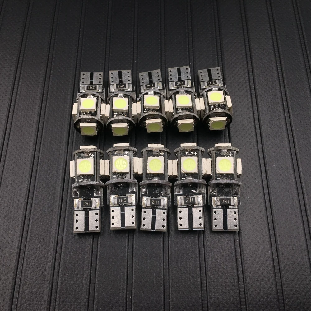 

High Quality Canbus Error Free Ice Blue T10 5smd 5050 Led Car Light W5w 194 Bulbs Wedge Lamp Clearance Light