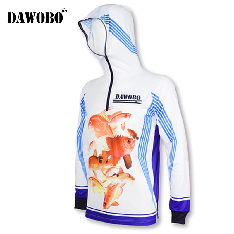 Новое поступление dawobo бренд профессиональной одежды Рыбалка Anti UV Москит дышащая быстросохнущая Homme Рыбалка рубашка