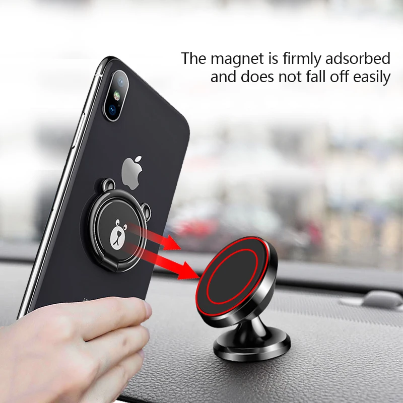 Metal Finger Ring Holder For iPhone 8 X Samsung Mobile Phone Ring Holder Stand For iPad Tablet GPS Magnetic Car Holder Stand