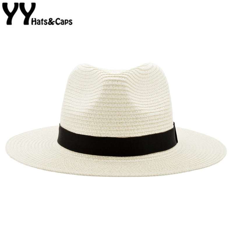 Children Hollow Panama Hat Jazz Caps Summer Sunhats Fedora Beach Sun Visor Cap
