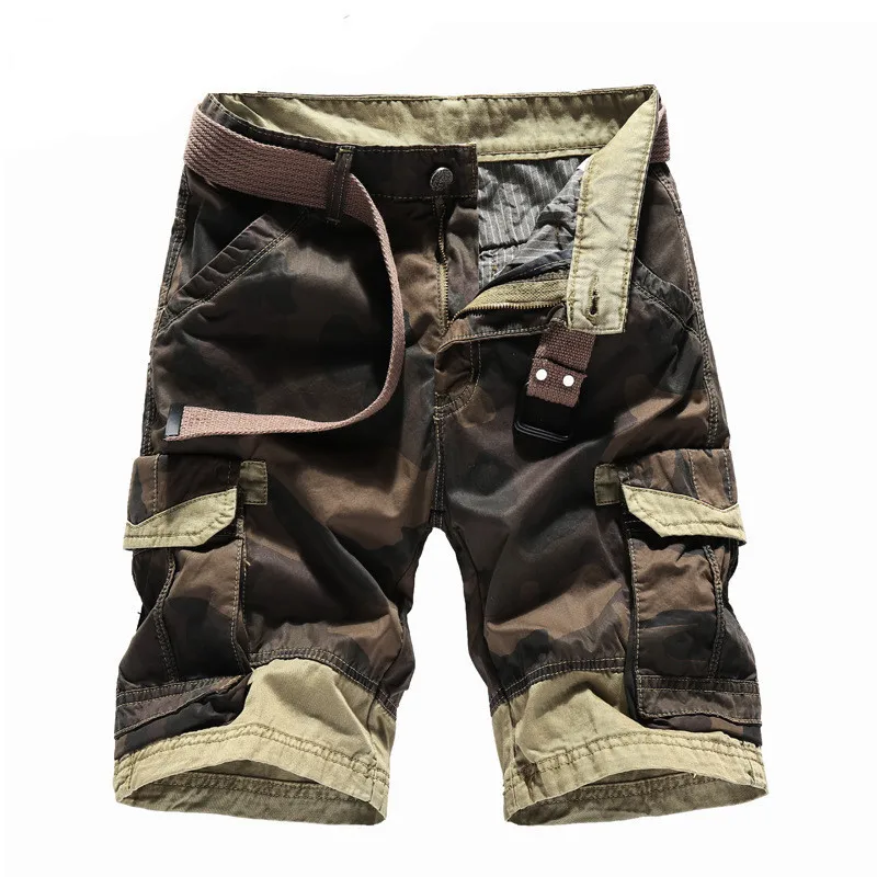 Men's Military Cargo Shorts Cool Summer Men Casual Cotton Tactical Camo