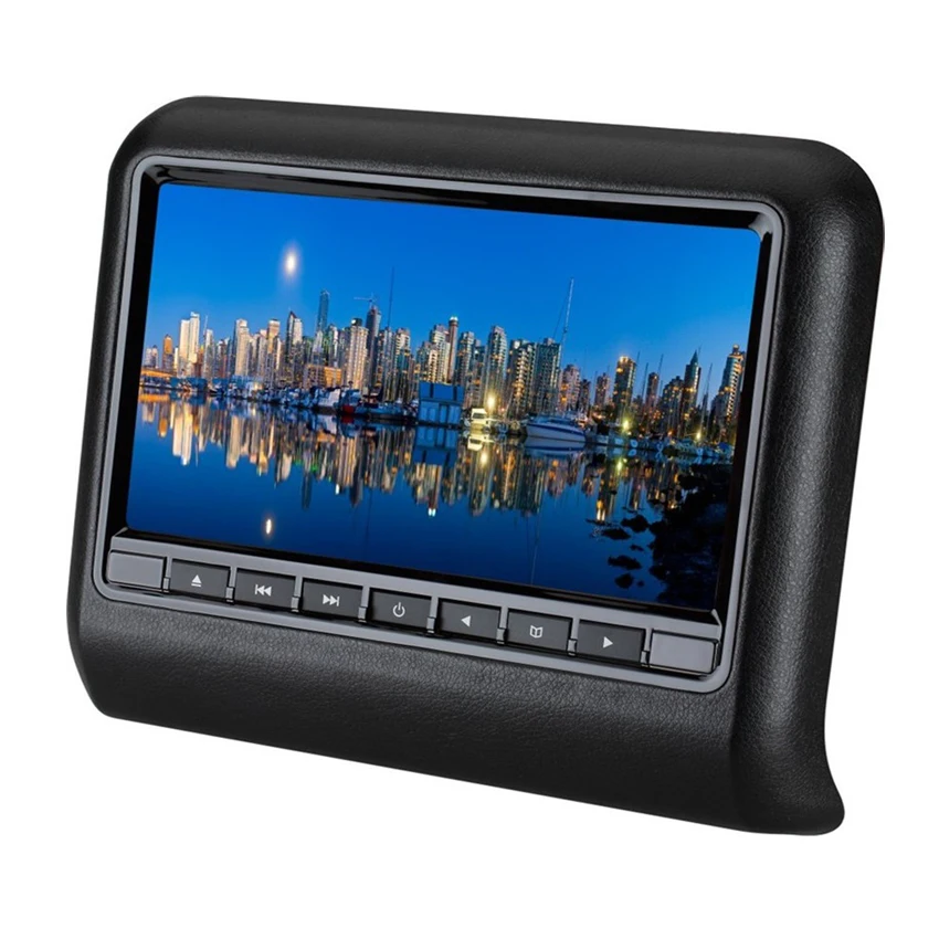 Car head pillow screen 9 inch high definition LCD screen plug in type head DVD display