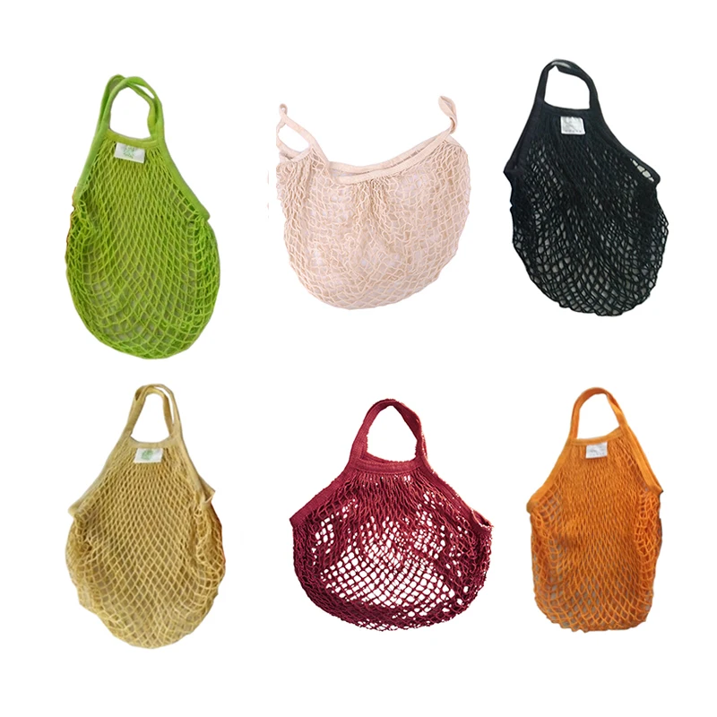 Puimentiua 2019 Mesh Shopping Bag Reusable String Fruit Handbag Totes Women Shopping Mesh Net Woven Bag Shop Grocery Tote Bags