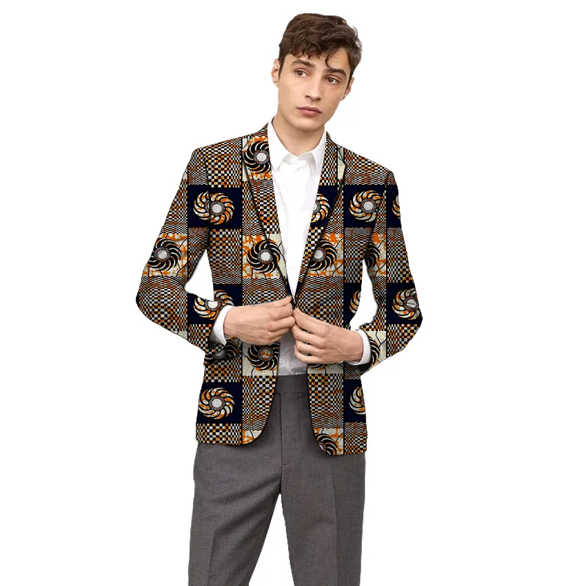 African clothing men's print blazers Ankara patterns slim fit suit jacket male African blazers casual men outer wear Plus Size African clothing men's print blazers Ankara patterns slim fit suit jacket male African blazers casual men outer wear Plus Size