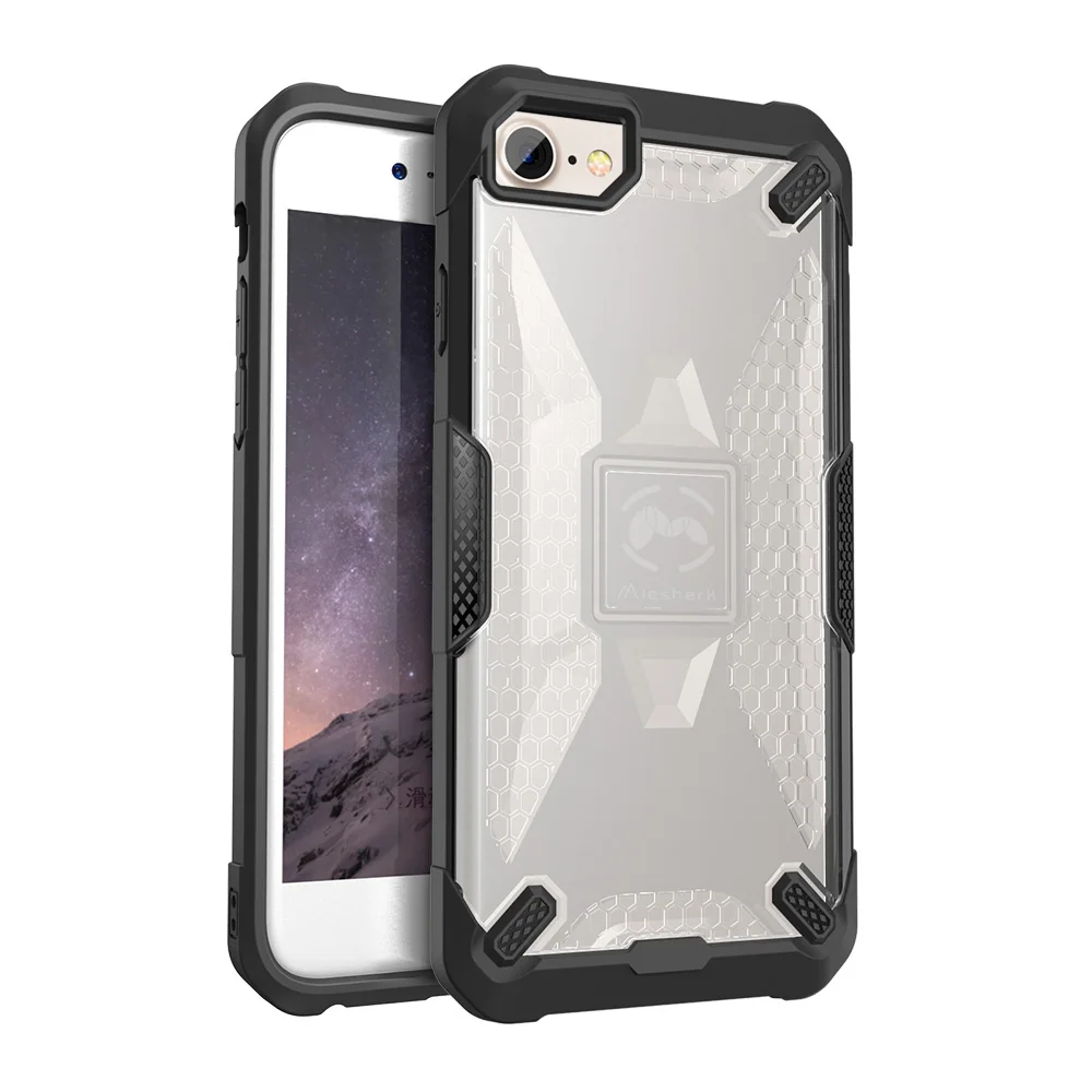 

Miesherk Case for iPhone 6/7/8 Case Bumper&Hard Shell Solid PC Back Shock-Absorption Light Thin Skid-proof Anti-Scratch Hybrid