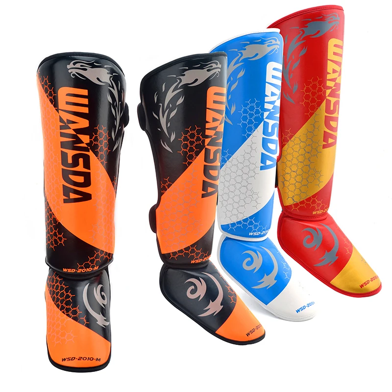 MMA Muy Thai Kick Boxing Sparring Training Fighting Shin Foot Guard Protector