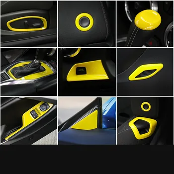 

ABS Fashion Yellow Steering Wheel Button Decorated Frame For Chevrolet Camaro 2017 2018 AAA037U