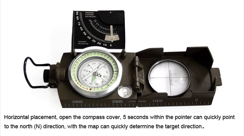 Открытый охота многофункциональный Выживание Военный компас для кемпинга Пешие прогулки геологический компас для кемпинга навигационное оборудование