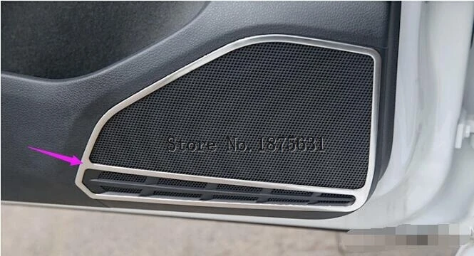 Для Volkswagen Golf 7 отделка из нержавеющей стали динамик для двери автомобиля отделка автомобиля дверной проем декоративные наклейки