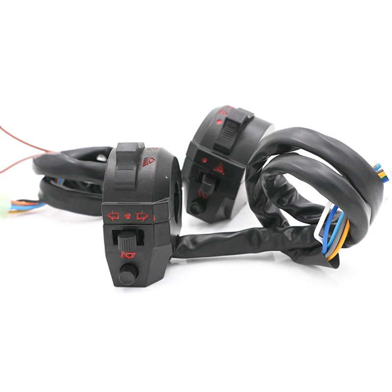 

1 Pair DC 12V Motorcycle 22mm Headlight Switches Motorbike Handlebar Controller Switch Motor Scooter Retro Black Lights Start